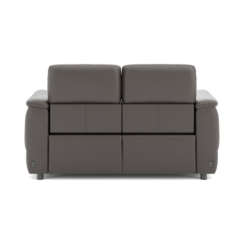 Phoenix 2 Seater Power Recliner Sofa with Adjustable Power Headrests and Speakers in  Elephant Grey Leather 6