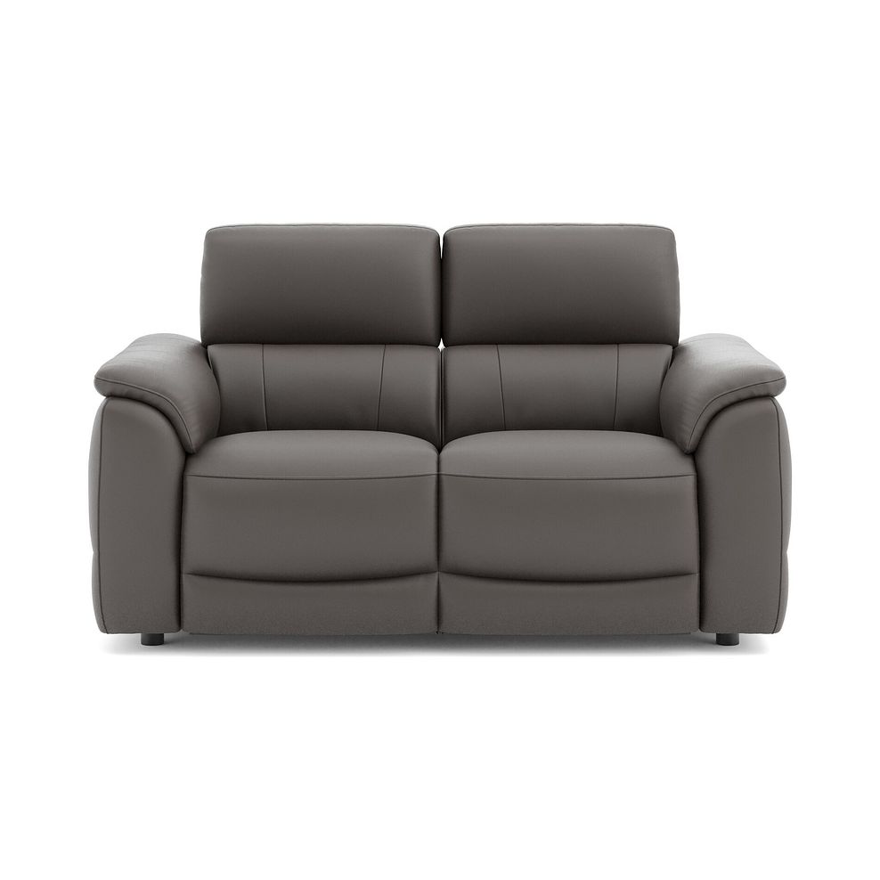 Phoenix 2 Seater Power Recliner Sofa with Adjustable Power Headrests and Speakers in  Elephant Grey Leather 2