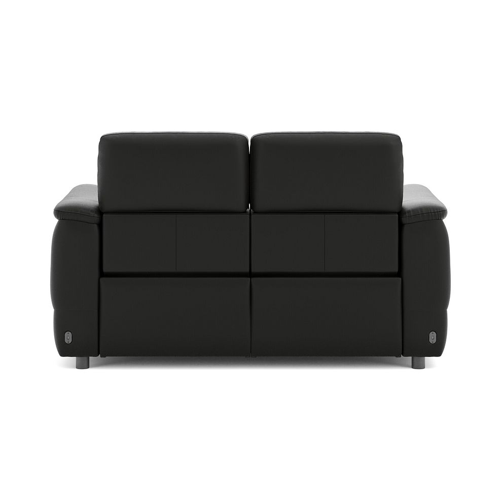 Phoenix 2 Seater Power Recliner Sofa with Adjustable Power Headrests and Speakers in  Jet Black Leather 6