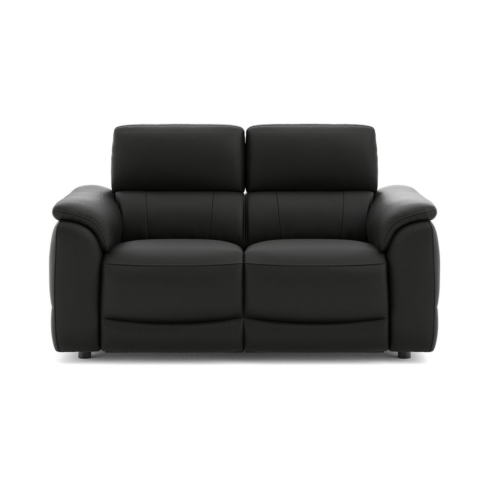 Phoenix 2 Seater Power Recliner Sofa with Adjustable Power Headrests and Speakers in  Jet Black Leather 2