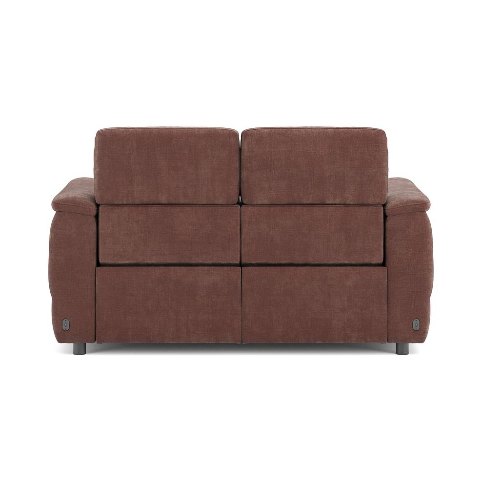 Phoenix 2 Seater Power Recliner Sofa with Adjustable Power Headrests and Speakers in  Manhattan Burnt Sienna Fabric 6