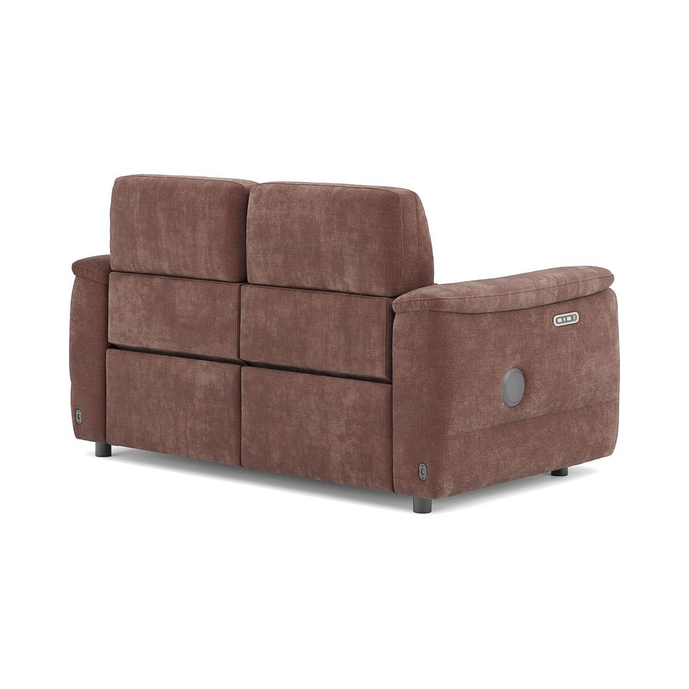Phoenix 2 Seater Power Recliner Sofa with Adjustable Power Headrests and Speakers in  Manhattan Burnt Sienna Fabric 5