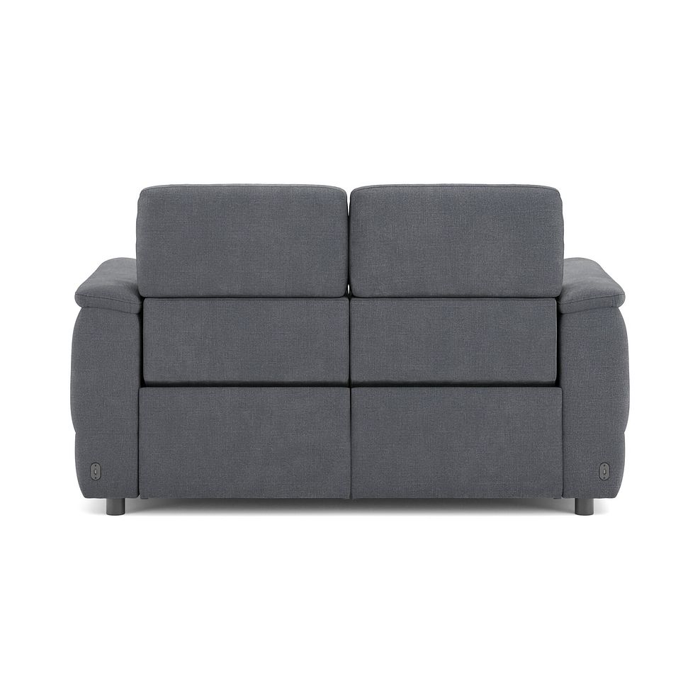 Phoenix 2 Seater Power Recliner Sofa with Adjustable Power Headrests and Speakers in  Manhattan Charcoal Fabric 6