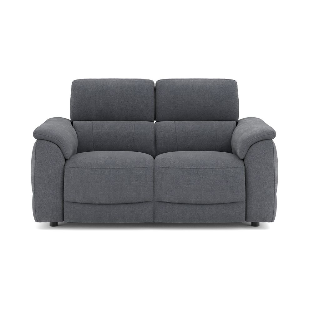 Phoenix 2 Seater Power Recliner Sofa with Adjustable Power Headrests and Speakers in  Manhattan Charcoal Fabric 2