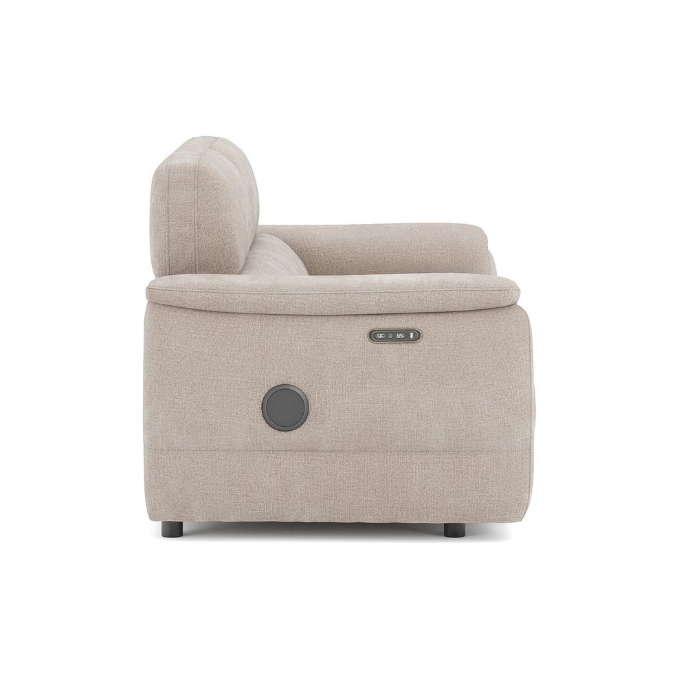 Phoenix 2 Seater Power Recliner Sofa with Adjustable Power Headrests and Speakers in  Manhattan Cotton Fabric 4