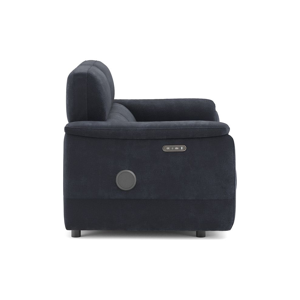 Phoenix 2 Seater Power Recliner Sofa with Adjustable Power Headrests and Speakers in  Manhattan Indigo Fabric 4