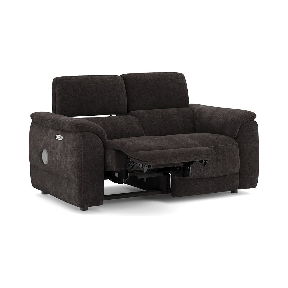 Phoenix 2 Seater Power Recliner Sofa with Adjustable Power Headrests and Speakers in  Manhattan Mushroom Fabric 3