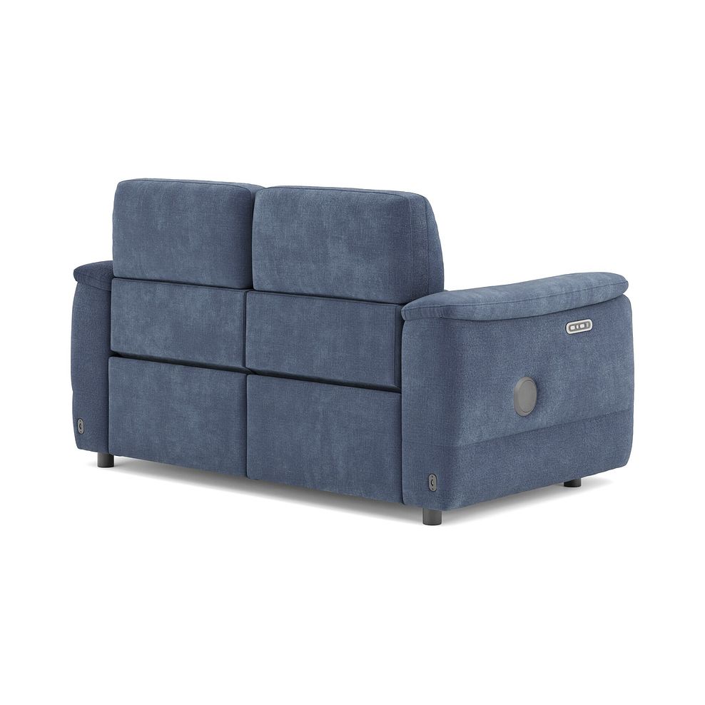 Phoenix 2 Seater Power Recliner Sofa with Adjustable Power Headrests and Speakers in  Manhattan Navy Fabric 5