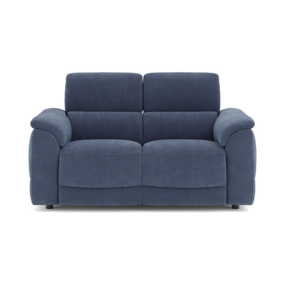 Phoenix 2 Seater Power Recliner Sofa with Adjustable Power Headrests and Speakers in  Manhattan Navy Fabric 2