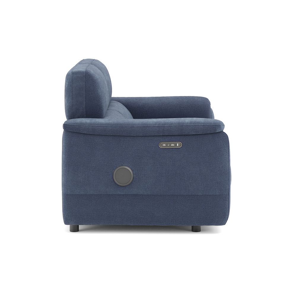 Phoenix 2 Seater Power Recliner Sofa with Adjustable Power Headrests and Speakers in  Manhattan Navy Fabric 4