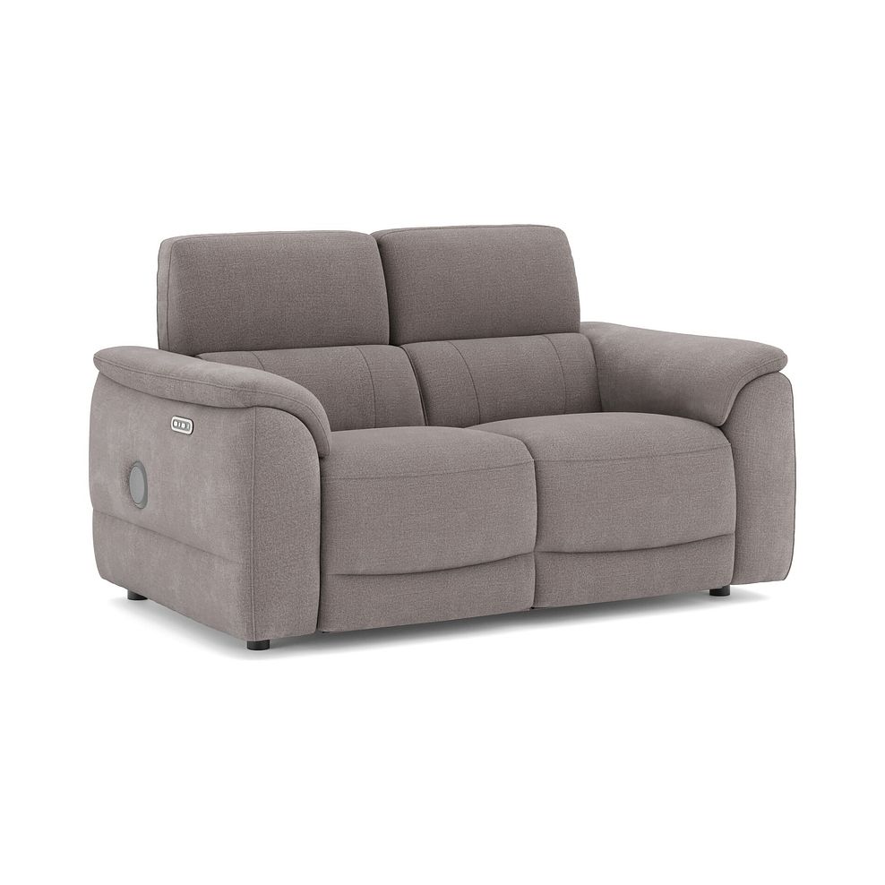 Phoenix 2 Seater Power Recliner Sofa with Adjustable Power Headrests and Speakers in  Manhattan Nutmeg Fabric 1