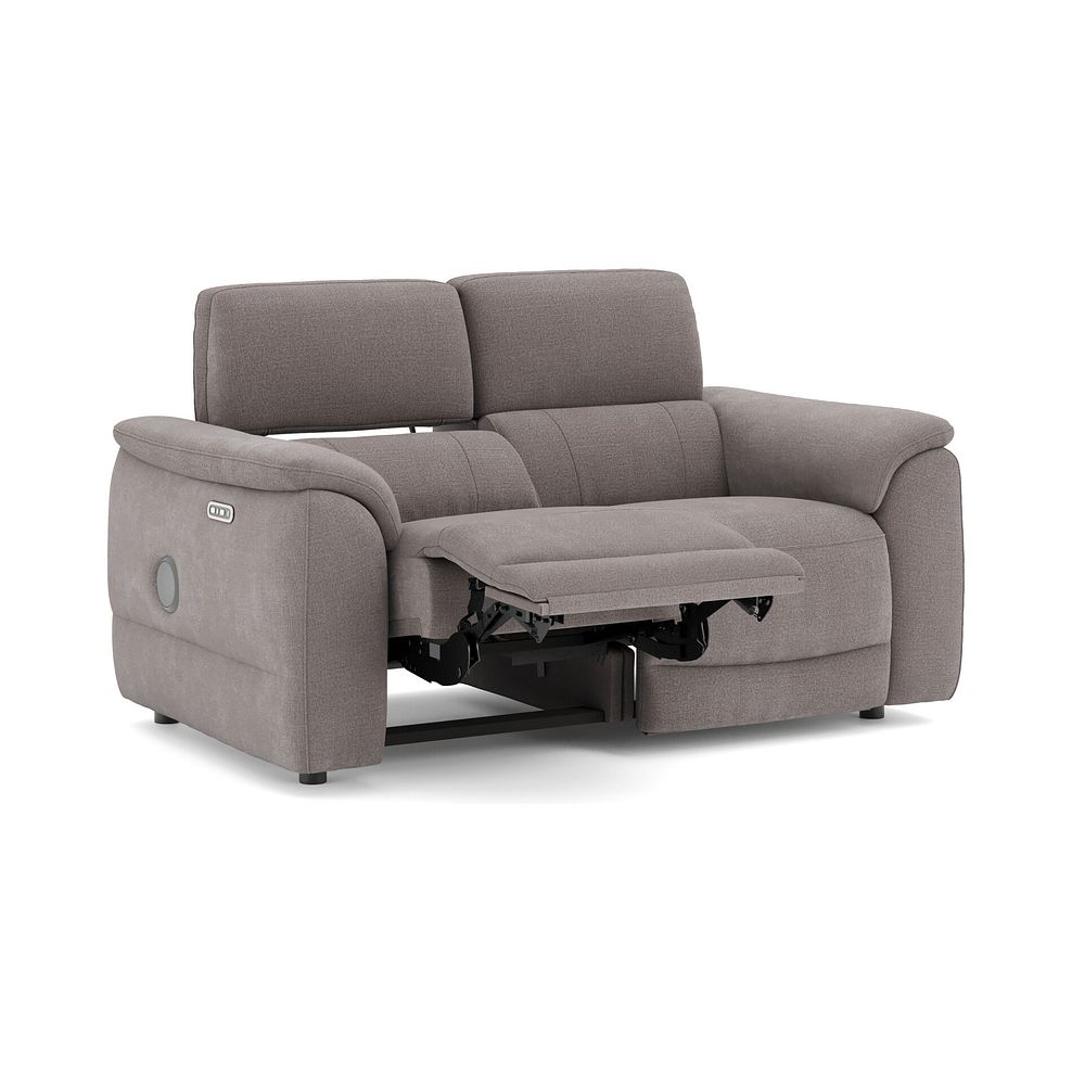 Phoenix 2 Seater Power Recliner Sofa with Adjustable Power Headrests and Speakers in  Manhattan Nutmeg Fabric 3