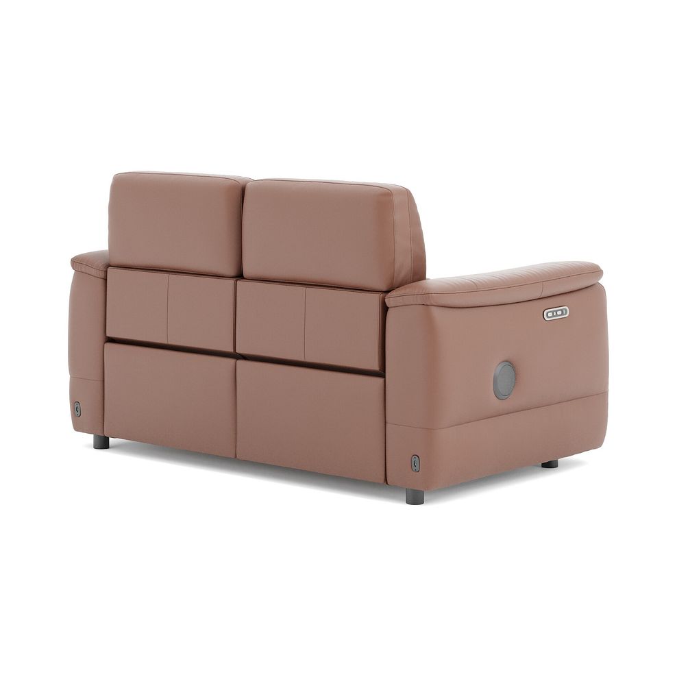 Phoenix 2 Seater Power Recliner Sofa with Adjustable Power Headrests and Speakers in  Mocha Mousse Leather 5