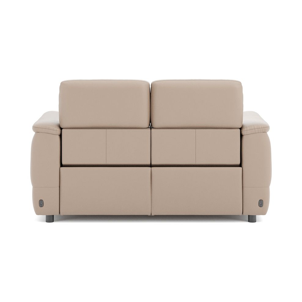 Phoenix 2 Seater Power Recliner Sofa with Adjustable Power Headrests and Speakers in  Mushroom Leather 6