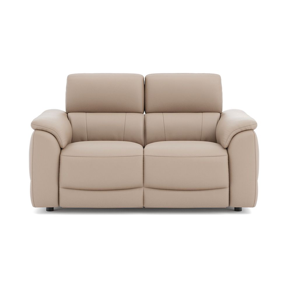 Phoenix 2 Seater Power Recliner Sofa with Adjustable Power Headrests and Speakers in  Mushroom Leather 2