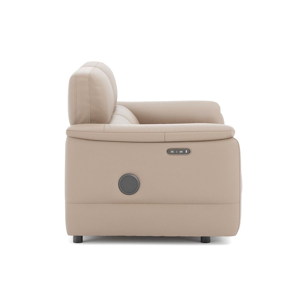 Phoenix 2 Seater Power Recliner Sofa with Adjustable Power Headrests and Speakers in  Mushroom Leather 4