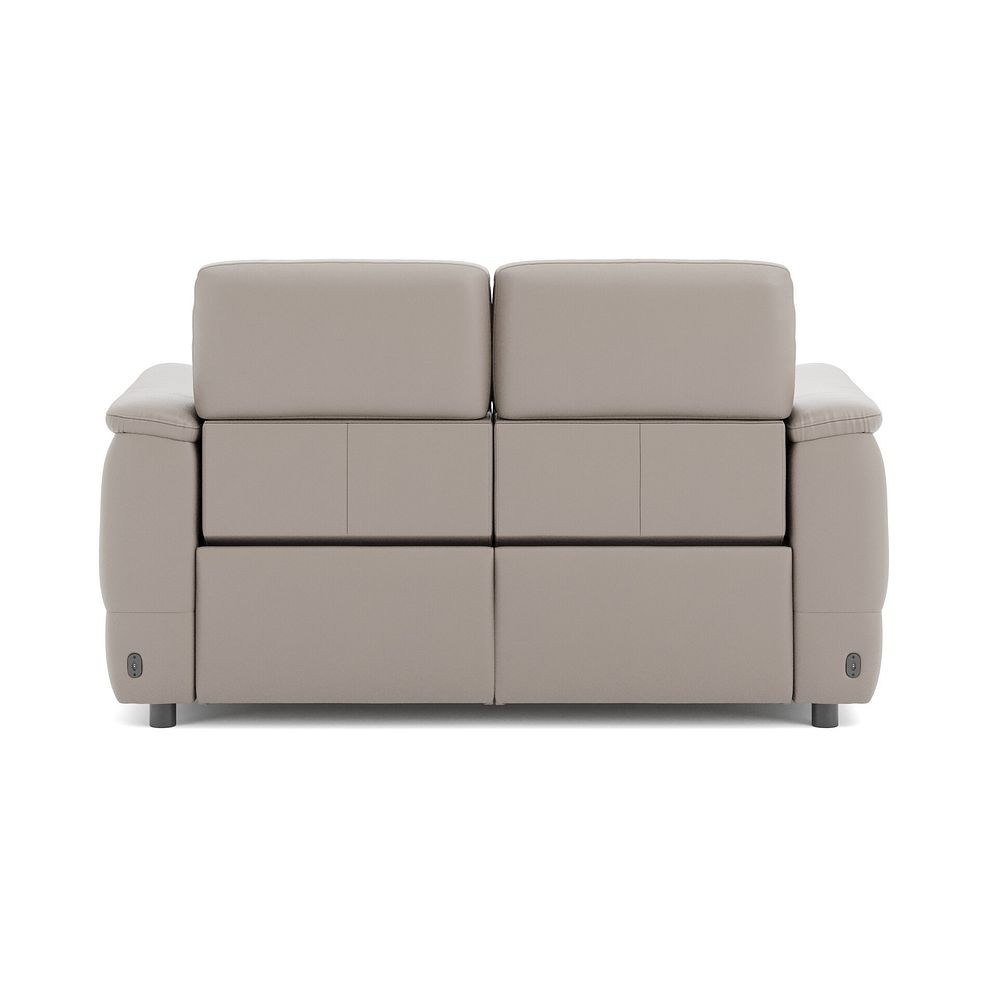 Phoenix 2 Seater Power Recliner Sofa with Adjustable Power Headrests and Speakers in  Oyster Leather 6