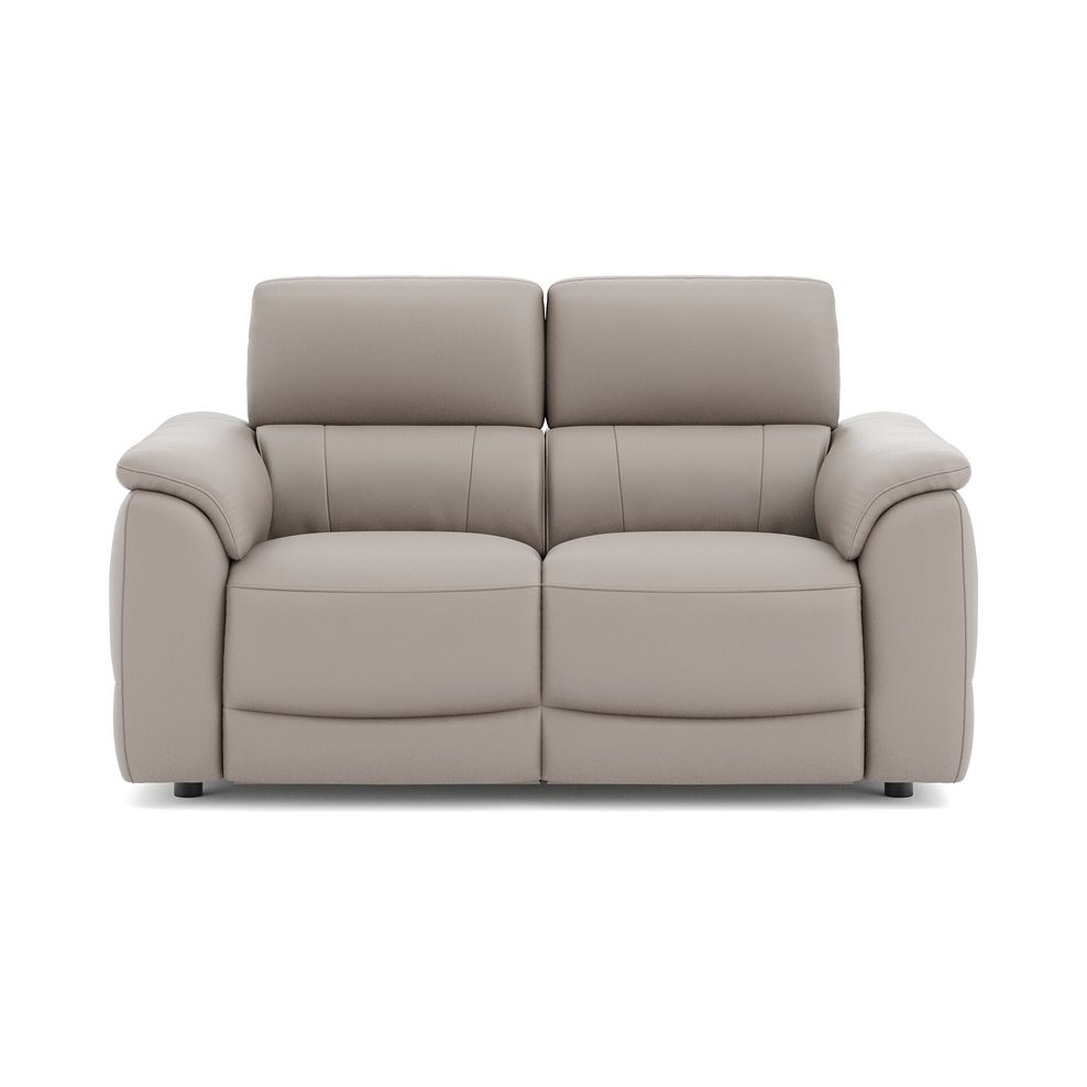 Phoenix 2 Seater Power Recliner Sofa with Adjustable Power Headrests and Speakers in  Oyster Leather 2