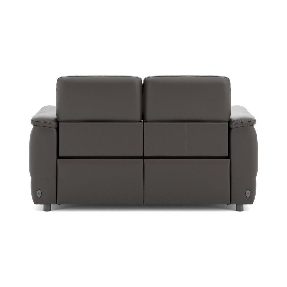 Phoenix 2 Seater Power Recliner Sofa with Adjustable Power Headrests and Speakers in  Storm Leather 6