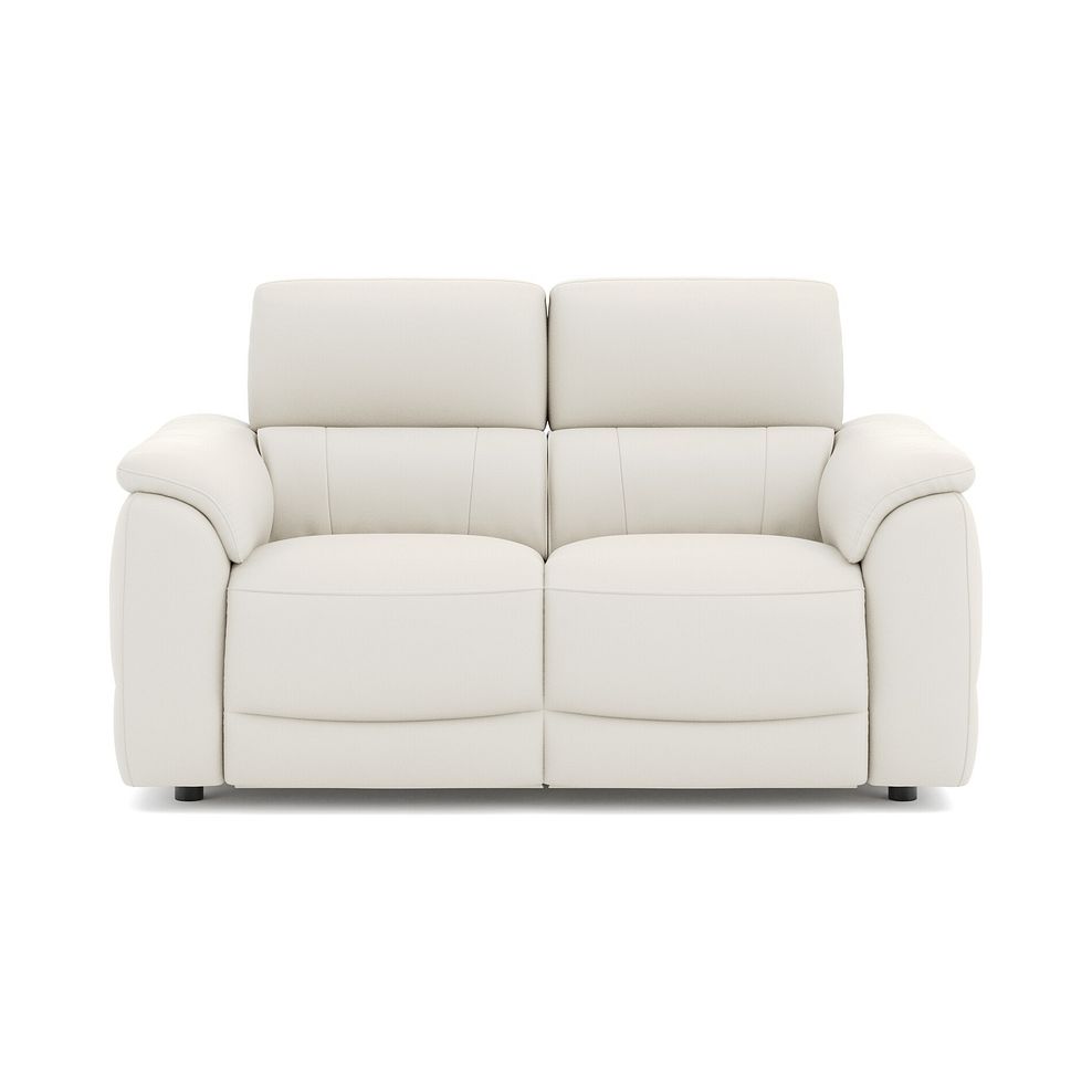 Phoenix 2 Seater Power Recliner Sofa with Adjustable Power Headrests in  Bone China Leather 2