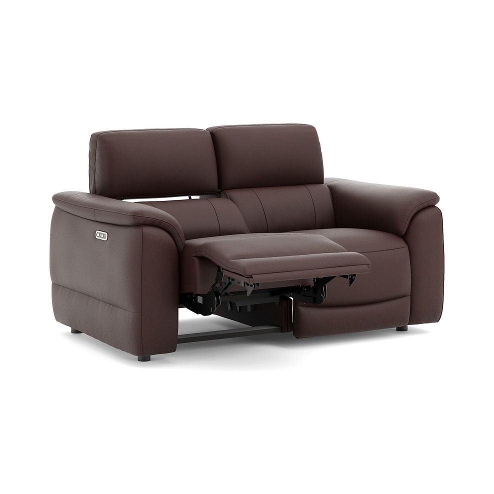 Phoenix 2 Seater Power Recliner Sofa with Adjustable Power Headrests in  Chestnut Leather 3