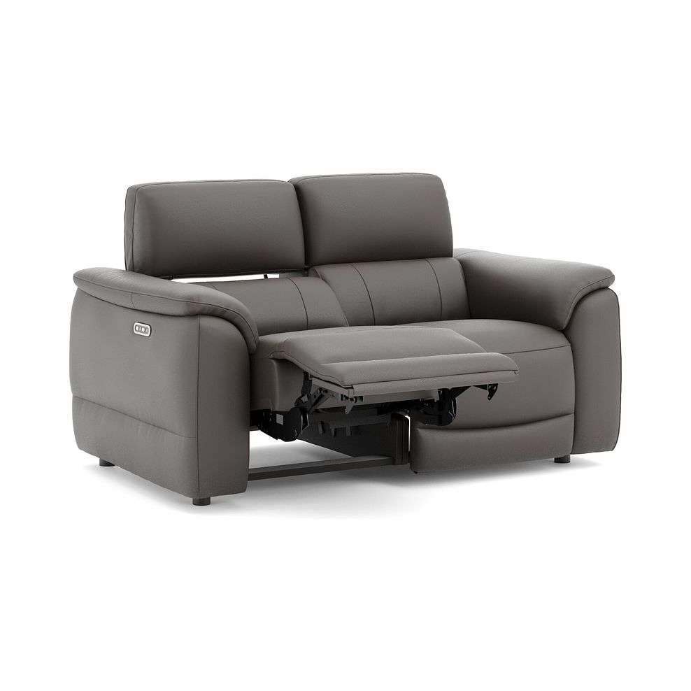Phoenix 2 Seater Power Recliner Sofa with Adjustable Power Headrests in  Elephant Grey Leather 3