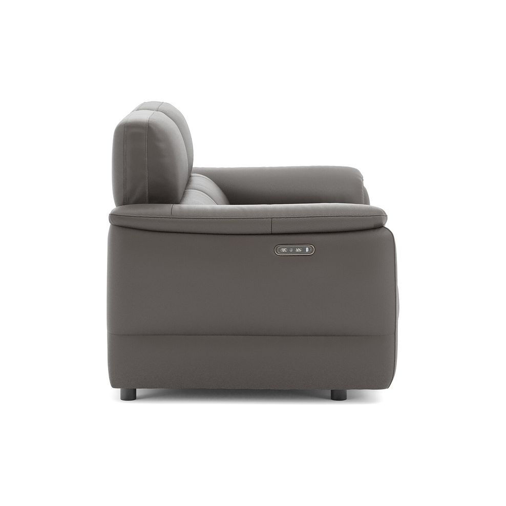 Phoenix 2 Seater Power Recliner Sofa with Adjustable Power Headrests in  Elephant Grey Leather 4
