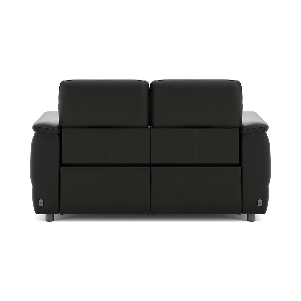 Phoenix 2 Seater Power Recliner Sofa with Adjustable Power Headrests in  Jet Black Leather 6