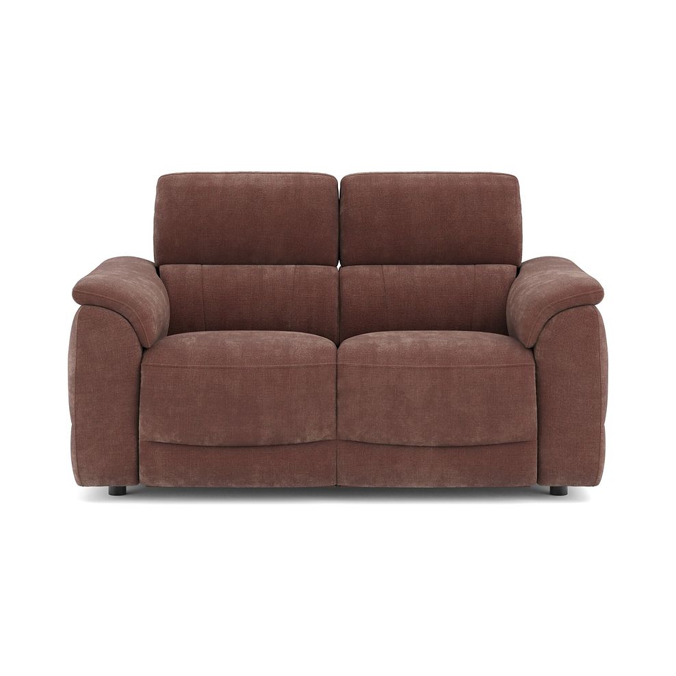 Phoenix 2 Seater Power Recliner Sofa with Adjustable Power Headrests in  Manhattan Burnt Sienna Fabric 2