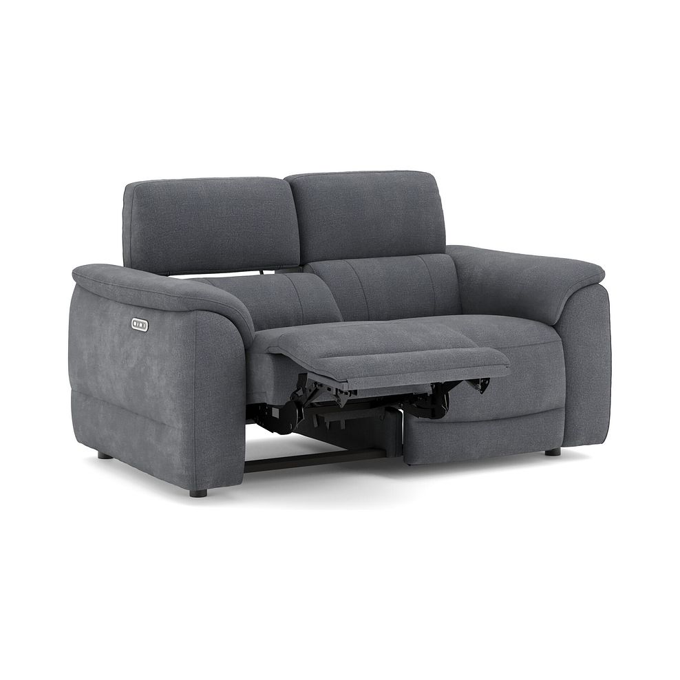 Phoenix 2 Seater Power Recliner Sofa with Adjustable Power Headrests in  Manhattan Charcoal Fabric 3