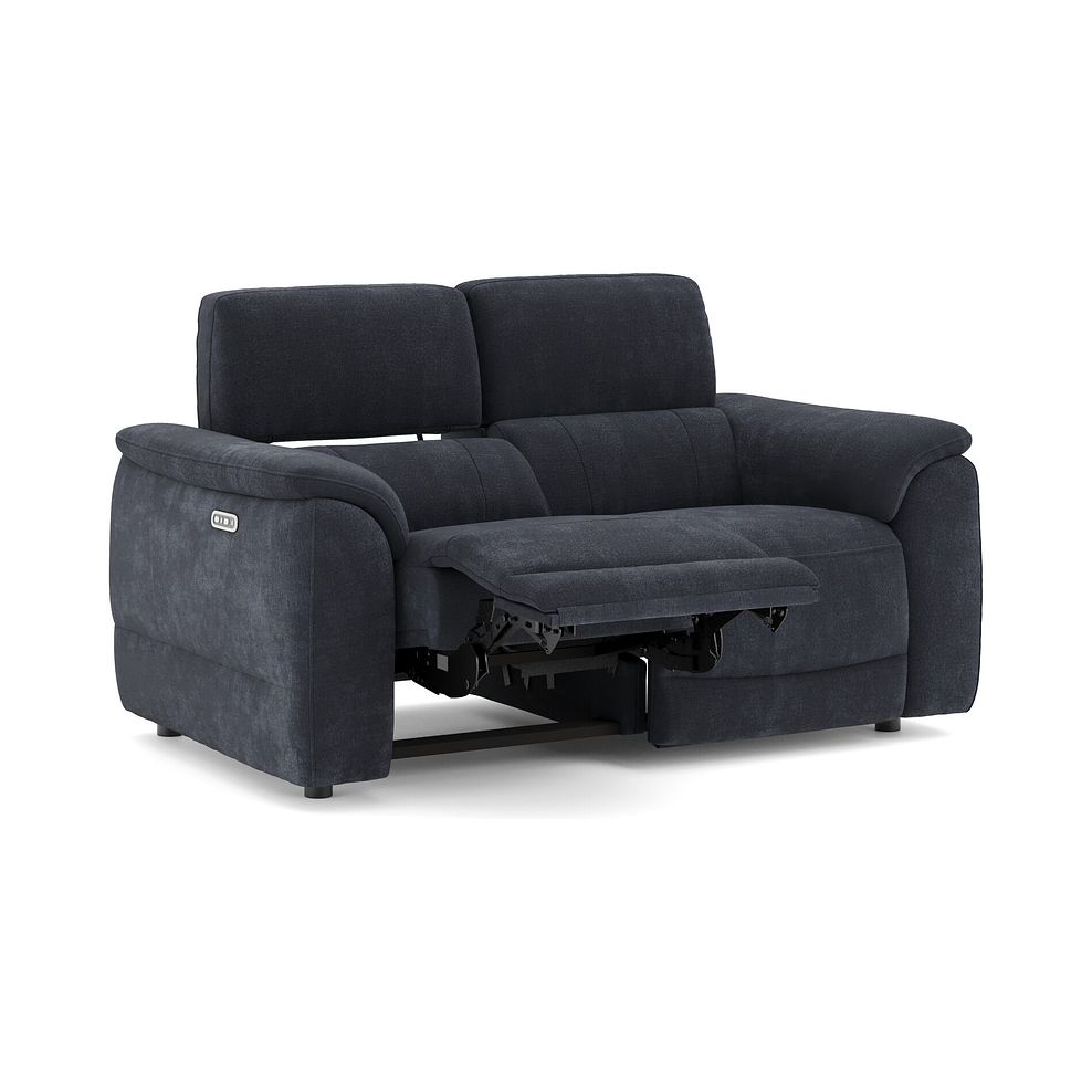 Phoenix 2 Seater Power Recliner Sofa with Adjustable Power Headrests in  Manhattan Indigo Fabric 3
