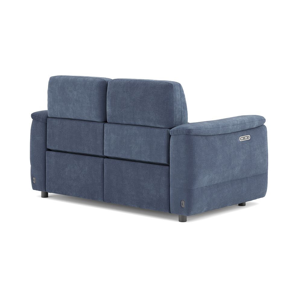 Phoenix 2 Seater Power Recliner Sofa with Adjustable Power Headrests in  Manhattan Navy Fabric 5