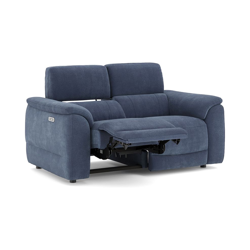 Phoenix 2 Seater Power Recliner Sofa with Adjustable Power Headrests in  Manhattan Navy Fabric 3