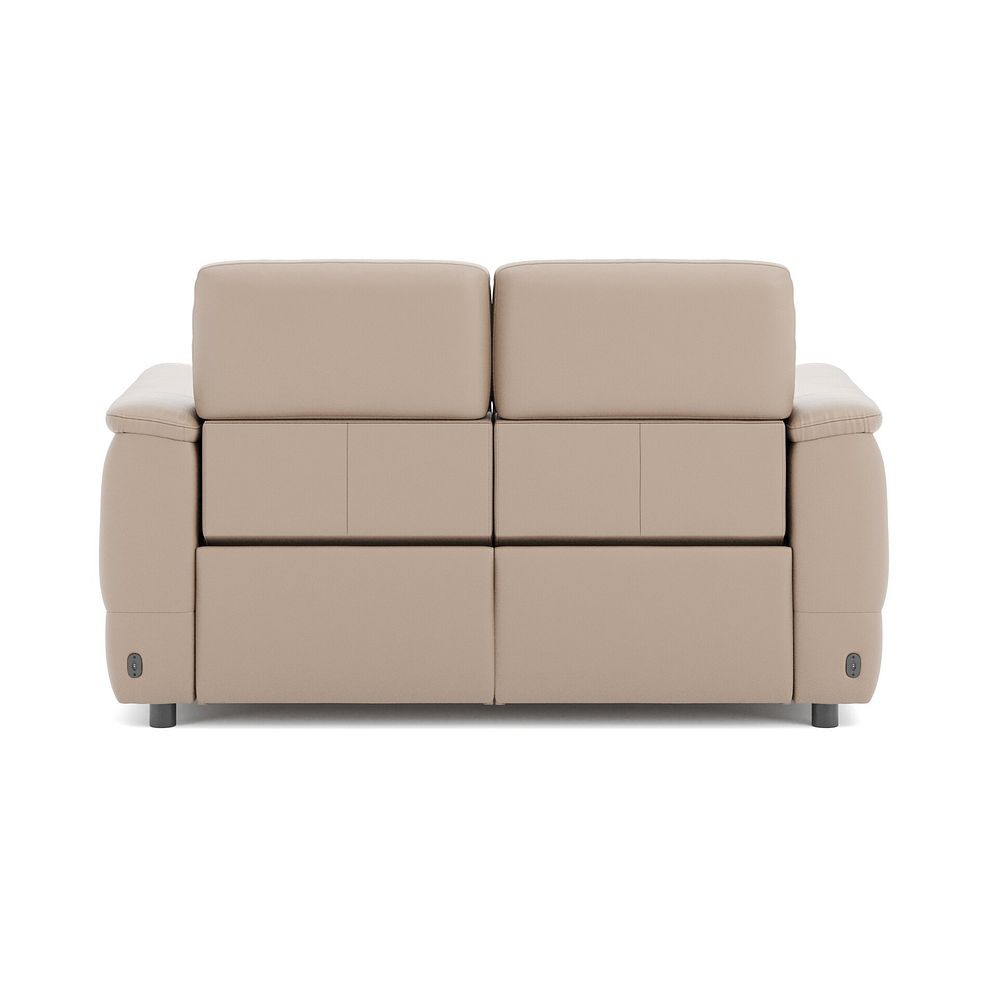 Phoenix 2 Seater Power Recliner Sofa with Adjustable Power Headrests in  Mushroom Leather 6