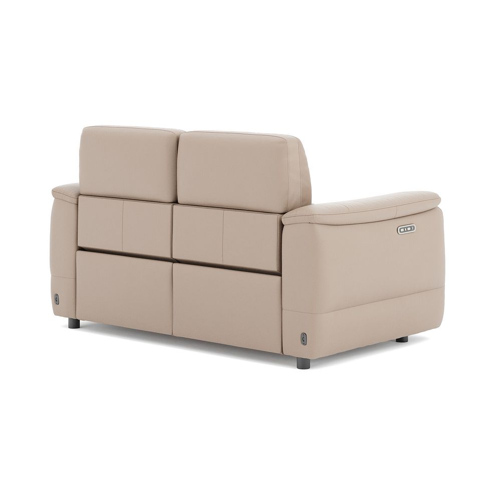 Phoenix 2 Seater Power Recliner Sofa with Adjustable Power Headrests in  Mushroom Leather 5