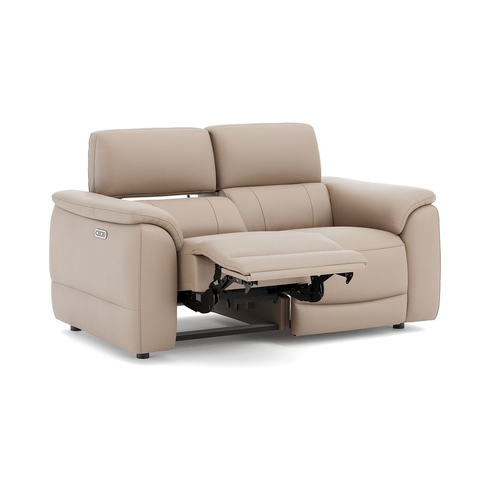 Phoenix 2 Seater Power Recliner Sofa with Adjustable Power Headrests in  Mushroom Leather 3