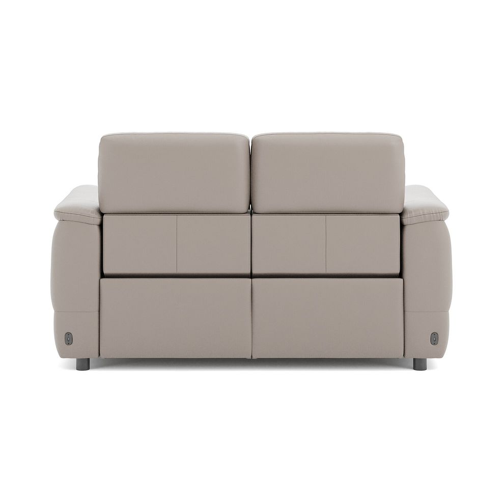 Phoenix 2 Seater Power Recliner Sofa with Adjustable Power Headrests in  Oyster Leather 6