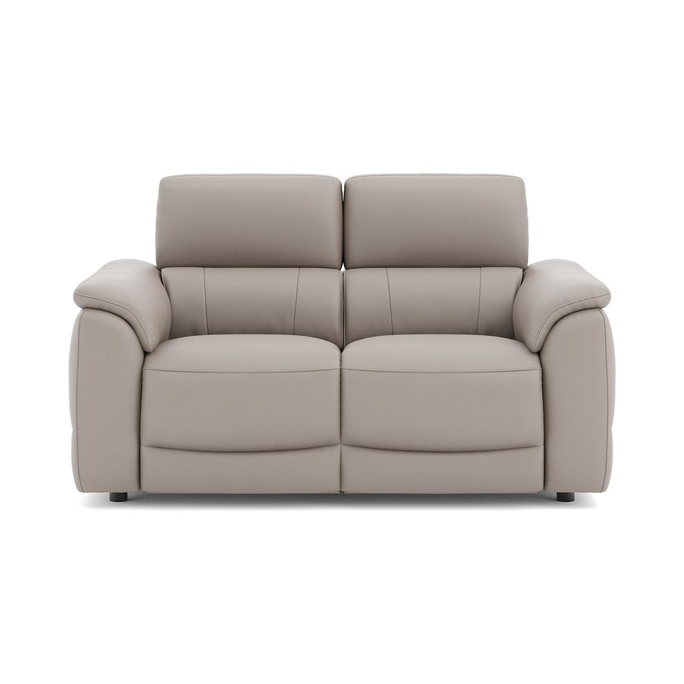 Phoenix 2 Seater Power Recliner Sofa with Adjustable Power Headrests in  Oyster Leather 2