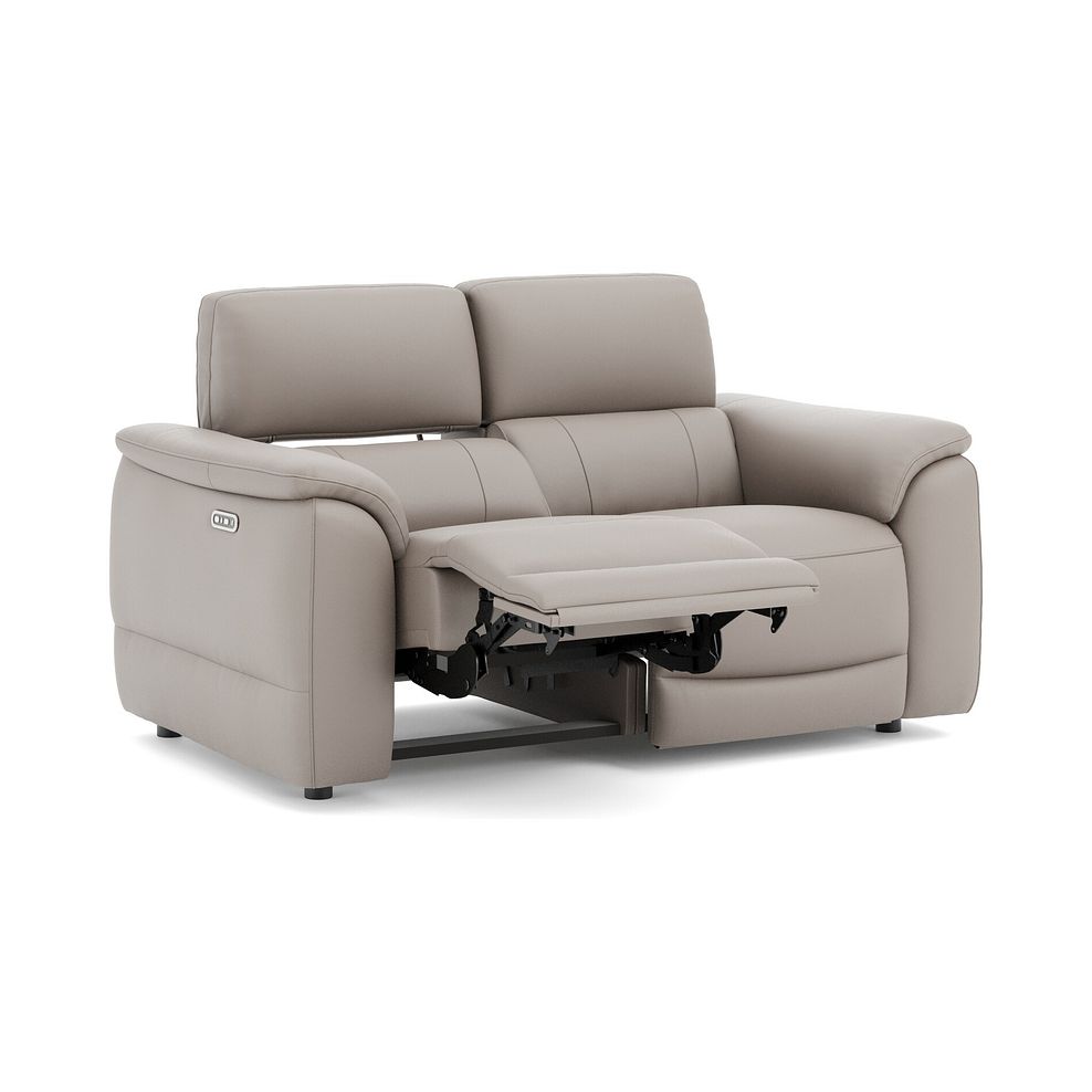 Phoenix 2 Seater Power Recliner Sofa with Adjustable Power Headrests in  Oyster Leather 3