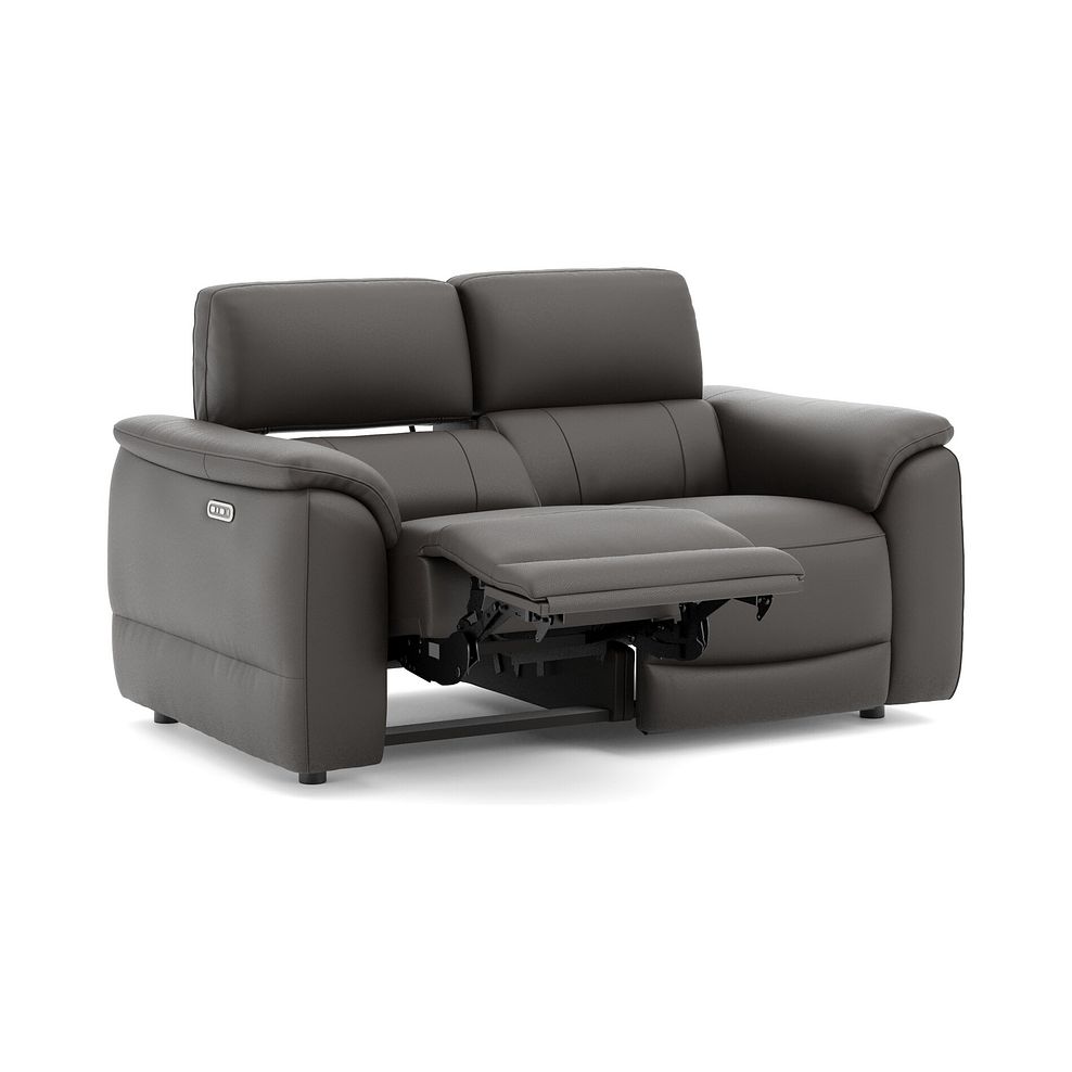 Phoenix 2 Seater Power Recliner Sofa with Adjustable Power Headrests in  Storm Leather 3