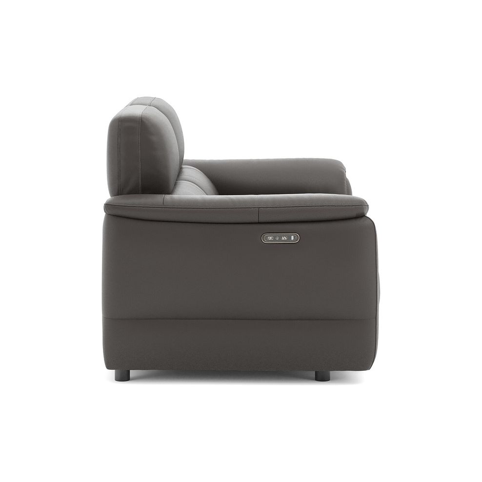 Phoenix 2 Seater Power Recliner Sofa with Adjustable Power Headrests in  Storm Leather 4