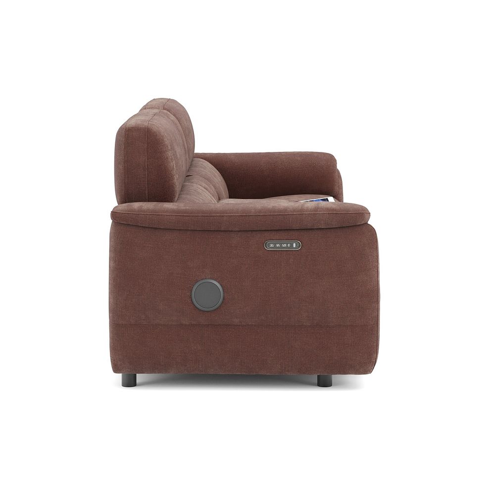 Phoenix 2.5 Seater Power Recliner Console Sofa with Smart Screen and Speakers in  Manhattan Burnt Sienna Fabric 4