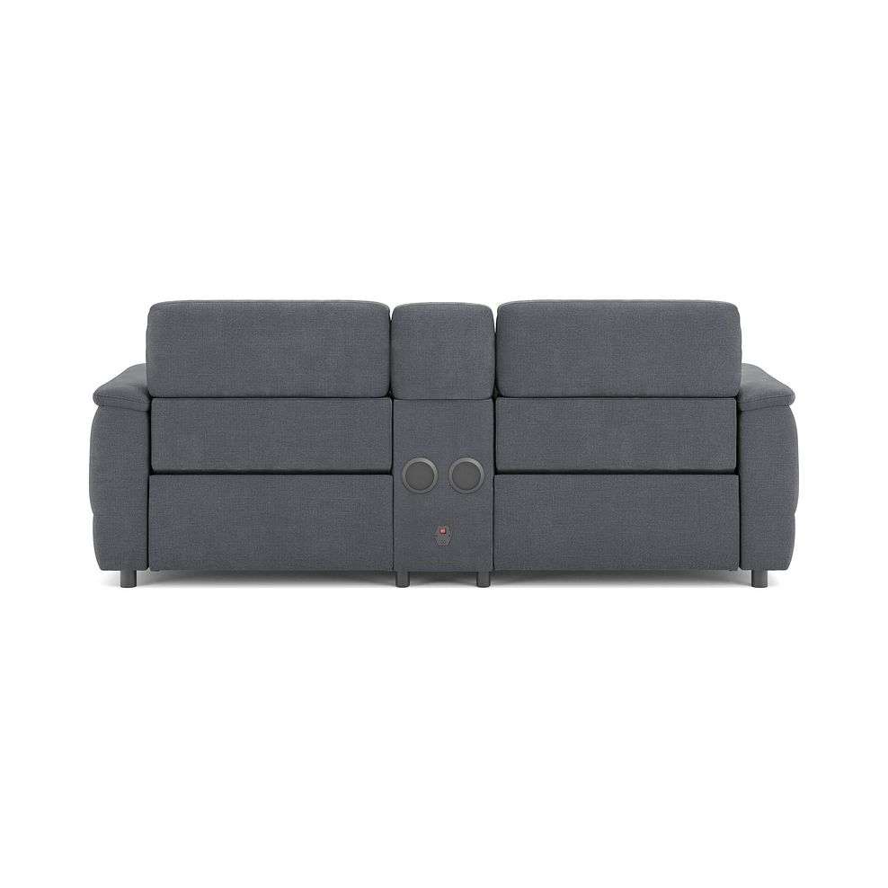 Phoenix 2.5 Seater Power Recliner Console Sofa with Smart Screen and Speakers in  Manhattan Charcoal Fabric 6