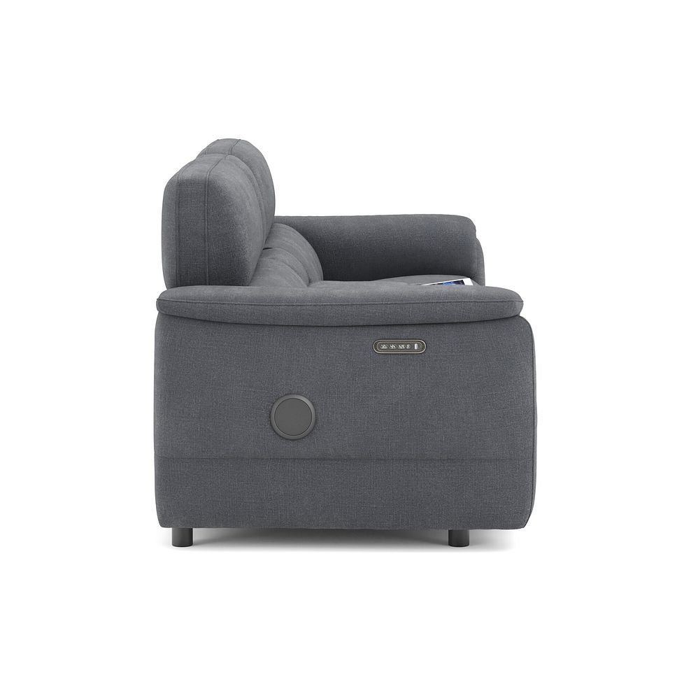 Phoenix 2.5 Seater Power Recliner Console Sofa with Smart Screen and Speakers in  Manhattan Charcoal Fabric 4
