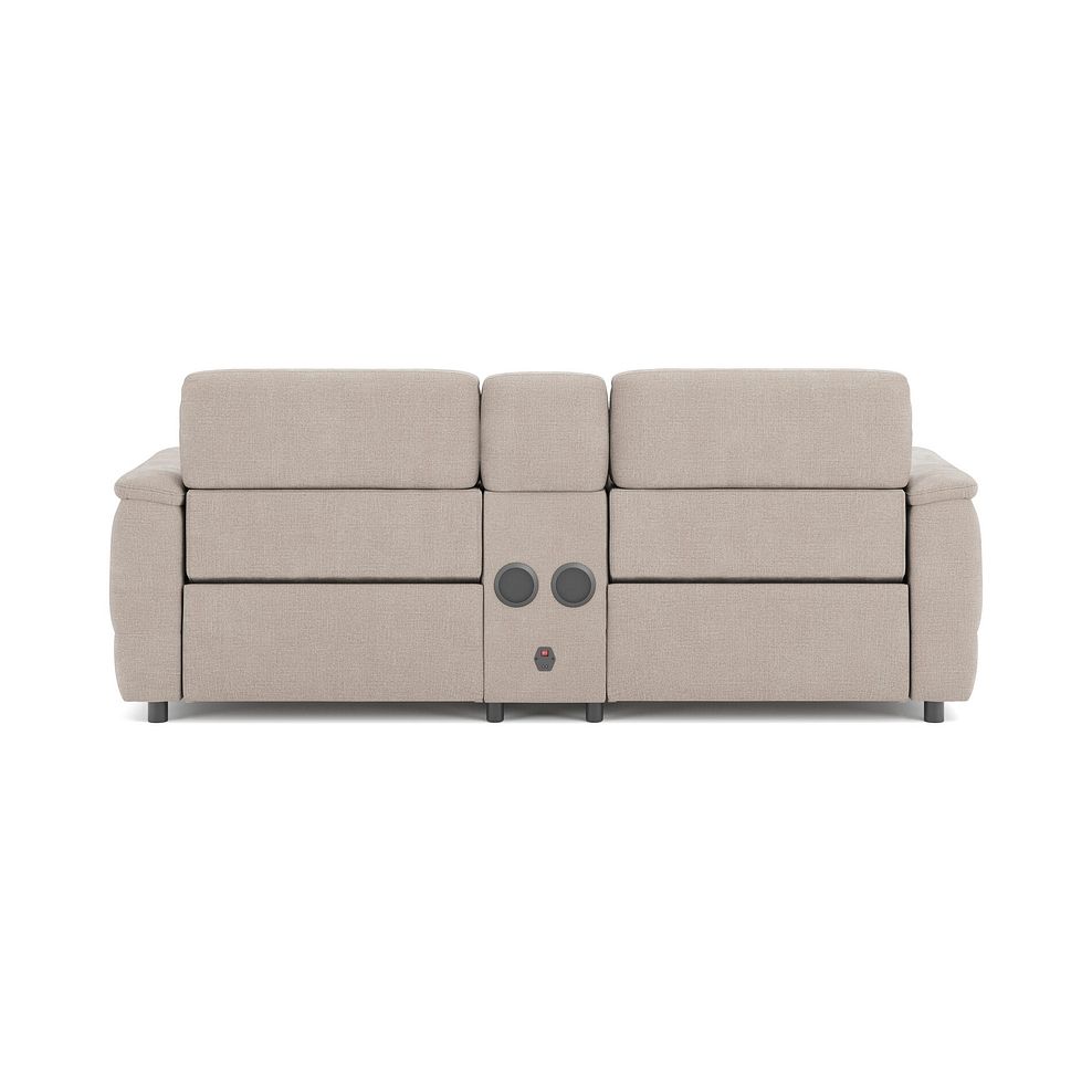 Phoenix 2.5 Seater Power Recliner Console Sofa with Smart Screen and Speakers in  Manhattan Cotton Fabric 6