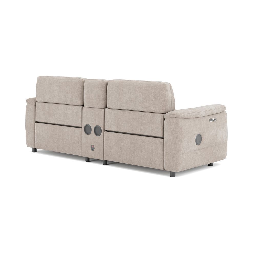 Phoenix 2.5 Seater Power Recliner Console Sofa with Smart Screen and Speakers in  Manhattan Cotton Fabric 5