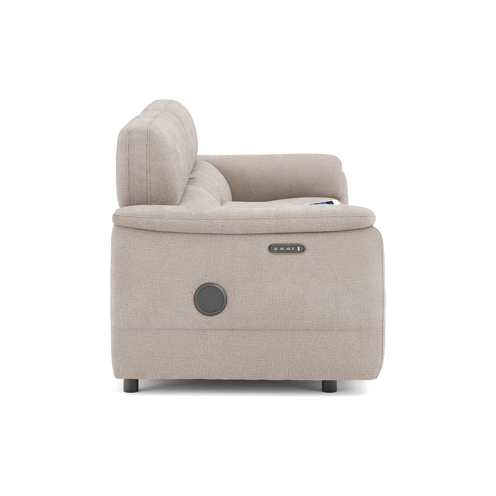 Phoenix 2.5 Seater Power Recliner Console Sofa with Smart Screen and Speakers in  Manhattan Cotton Fabric 4