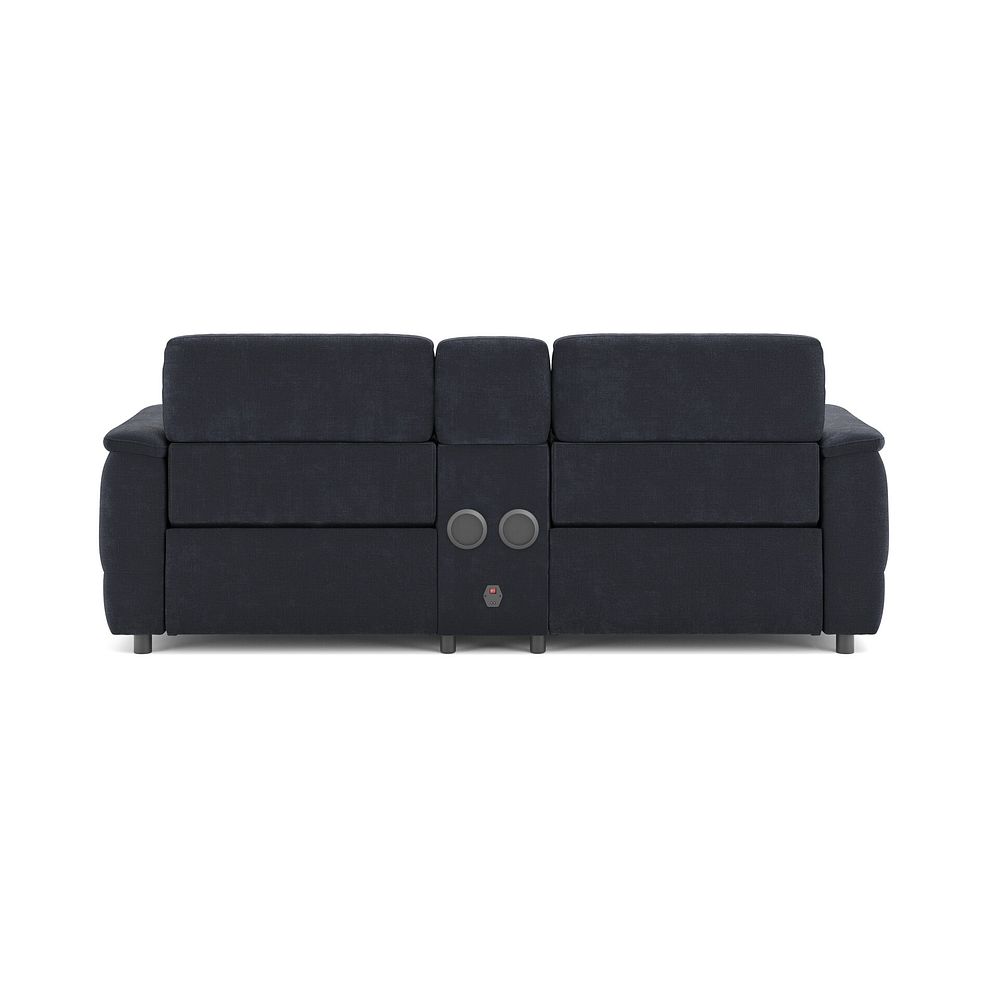 Phoenix 2.5 Seater Power Recliner Console Sofa with Smart Screen and Speakers in  Manhattan Indigo Fabric 6