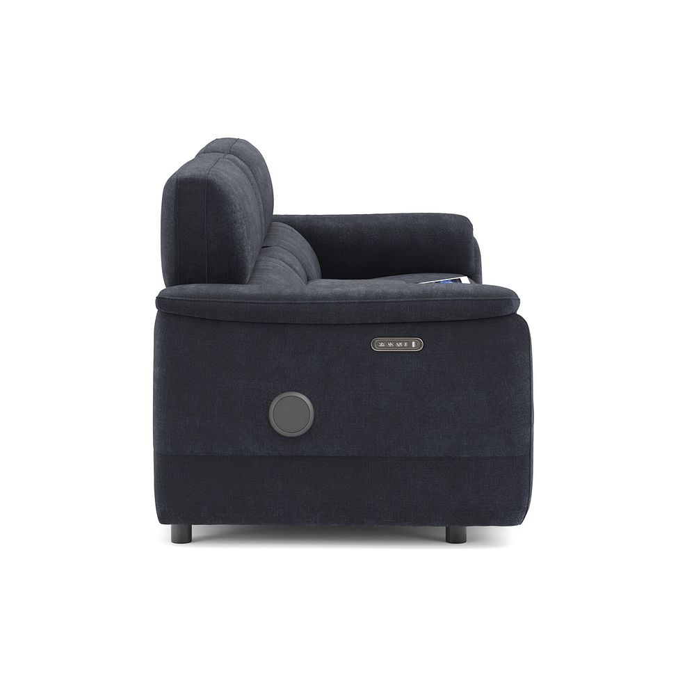 Phoenix 2.5 Seater Power Recliner Console Sofa with Smart Screen and Speakers in  Manhattan Indigo Fabric 4