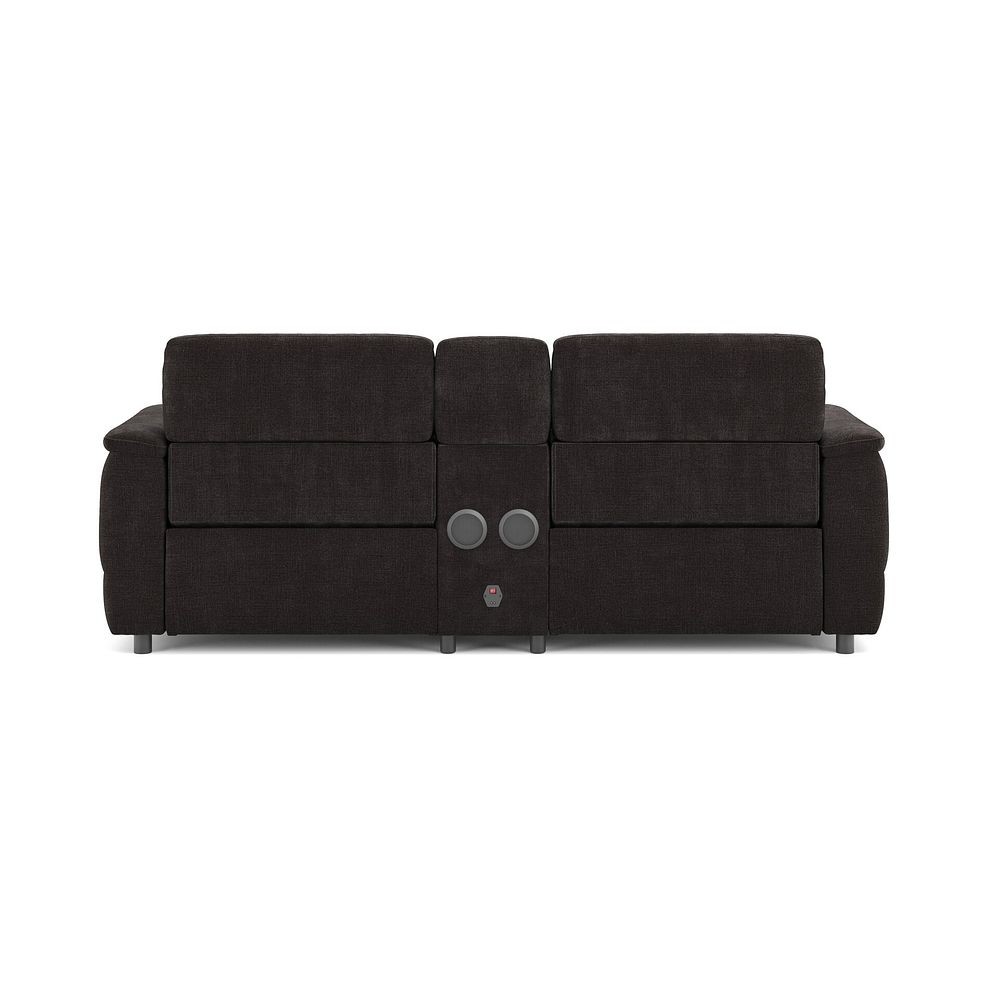 Phoenix 2.5 Seater Power Recliner Console Sofa with Smart Screen and Speakers in  Manhattan Mushroom Fabric 6